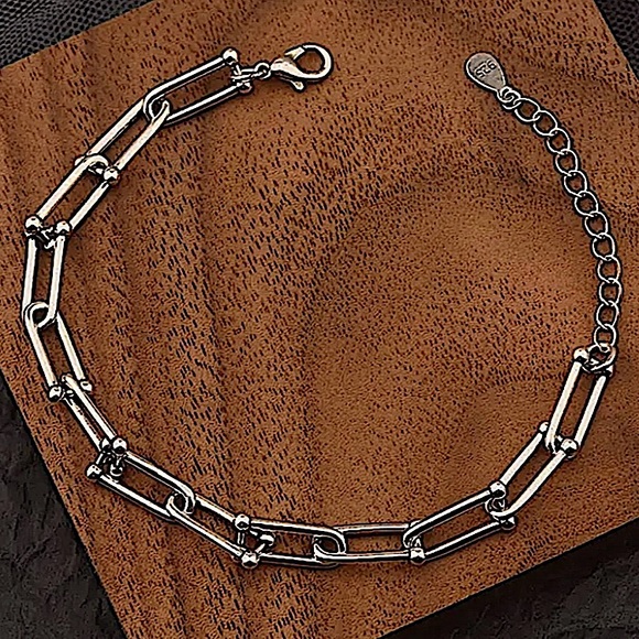 Sterling Silver U Link Necklace Bracelet Earrings Ring Matching Set - Picture 8 of 15